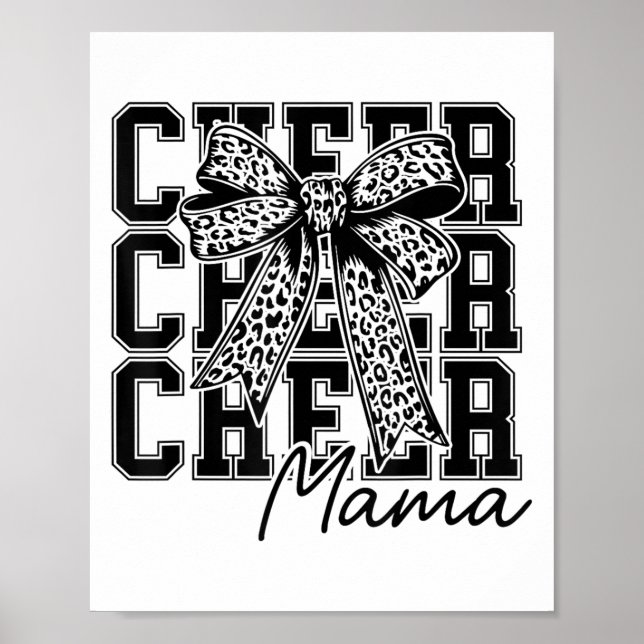 Poster Mãe Cheerleader, Mãe, Saúde Mãe, Maior Fã M (Frente)