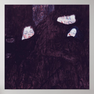 Poster Mãe com duas crianças pintando por Gustav Klimt