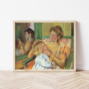 Poster Mãe Comendo Cabelo da Criança   Mary Cassatt