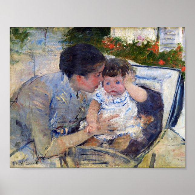 Poster Mãe confortando o bebê, Mary Cassatt (Frente)