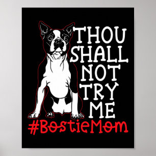 Poster Mãe Custa Boston Terrier Dog Lover