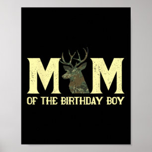 Poster Mãe Da Camuflagem De Caçadores De Aniversário Fla