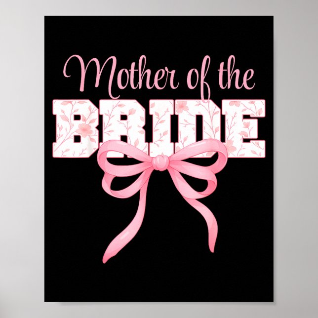 Poster Mãe da Noiva Cute Coquette Arco Floral (Frente)