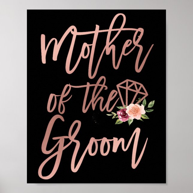 Poster Mãe Da Noiva Floral Da Noiva Para Casamento (Frente)