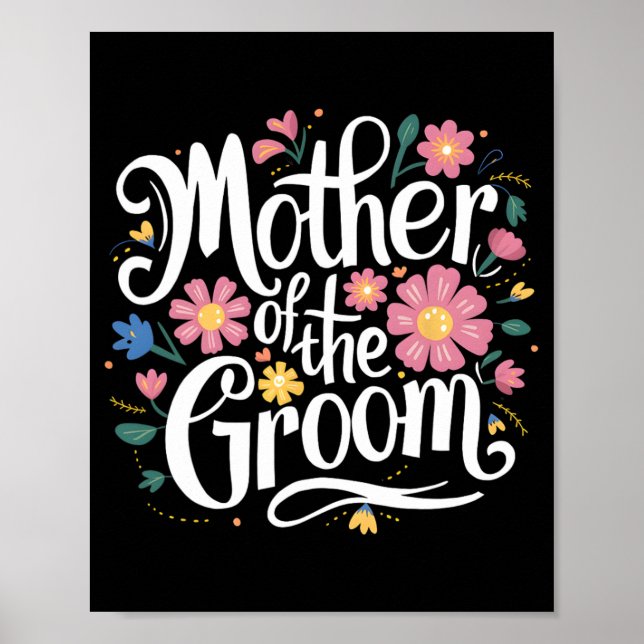 Poster Mãe Da Noiva Floral Da Noiva Para Casamento (Frente)