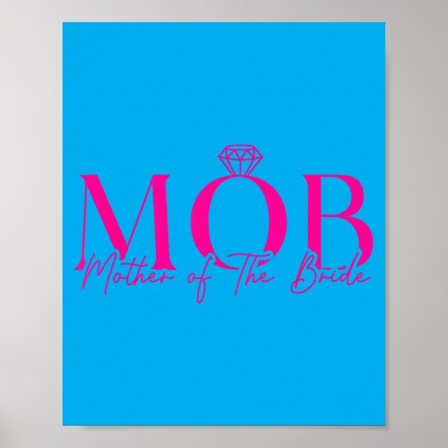 Poster Mãe Da Noiva Multidão Casamento Mãe Mamãe Fofa (Frente)