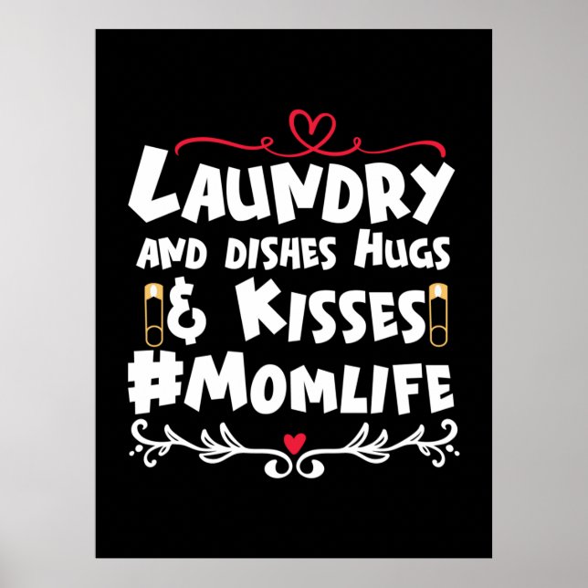 Poster Mãe Dando Presente Para Lavar Beijos Mãe Vida (Frente)