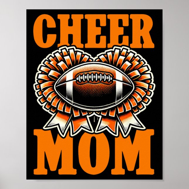 Poster Mãe de Ambos Futebol Cheerleading Dia de Jogo da M (Frente)