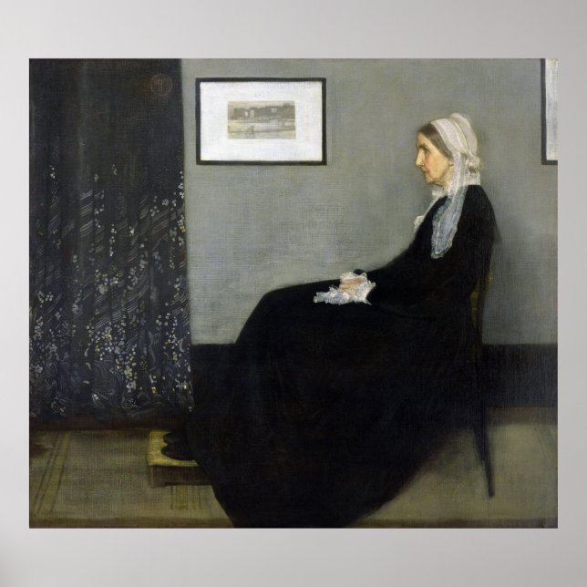 Póster Mãe de assobio por James Abbott McNeill Whistler (Frente)