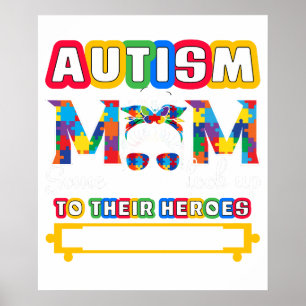 Poster mãe de autista algumas pessoas olham para seus her