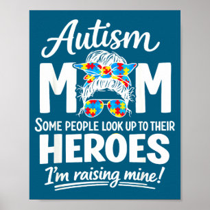 Poster Mãe de autista criando herói quebra-cabeça conscie
