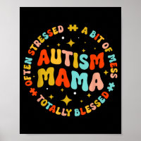 Mãe de Autista Groovy Conscientização do Autismo I