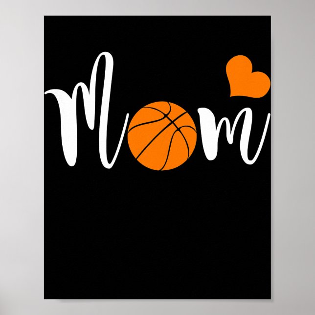 Poster Mãe de basquete ama você mãe (Frente)