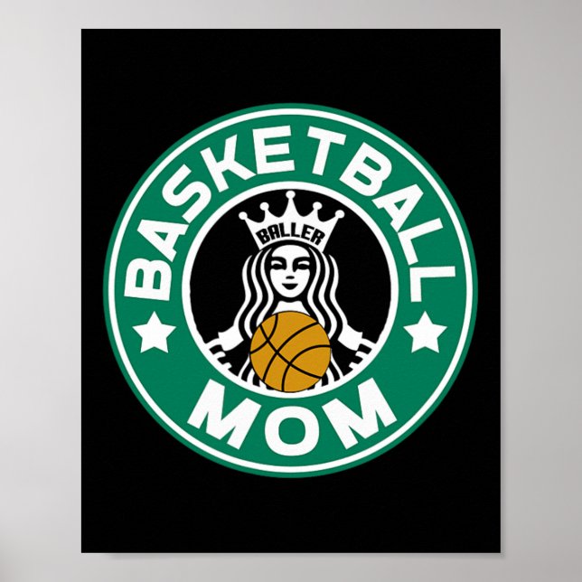 Poster Mãe de basquete para Mulheres Mãe de Jogadora Mulh (Frente)