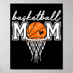Poster Mãe de basquete retrô mama mãe engraçada dia de jo