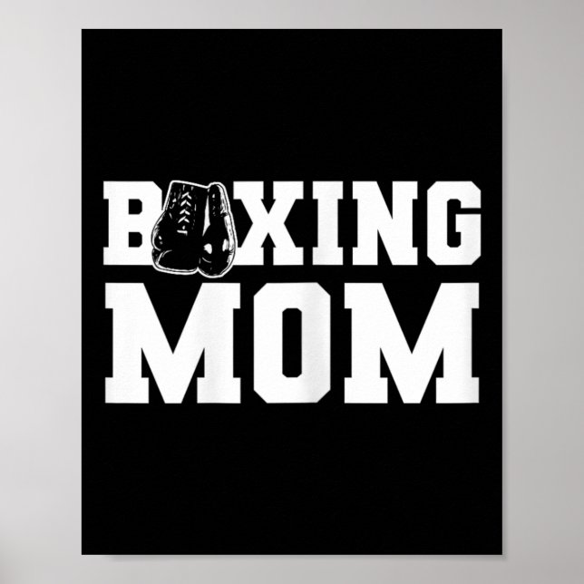 Poster Mãe de Boxeador Suporte e Orgulho Pai de Boxeador (Frente)