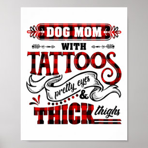 Poster Mãe De Cachorro Com Tatuagens Olhos Bonito E Coisa
