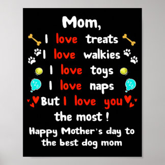 Poster Mãe de cachorro fofo dia das mães, feliz dia das m