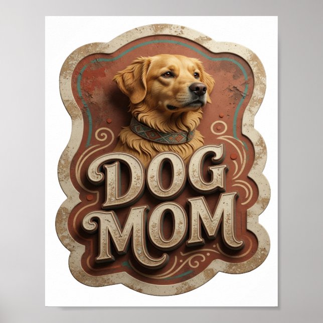 Poster Mãe de Cachorro Ouro Negrito (Frente)