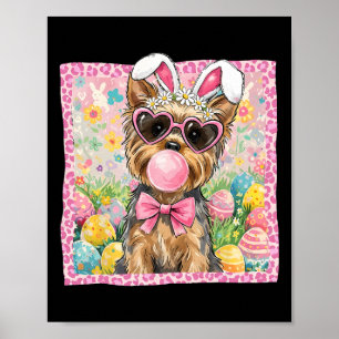 Poster Mãe de cachorro Yorkshire Terrier Páscoa Coelho de