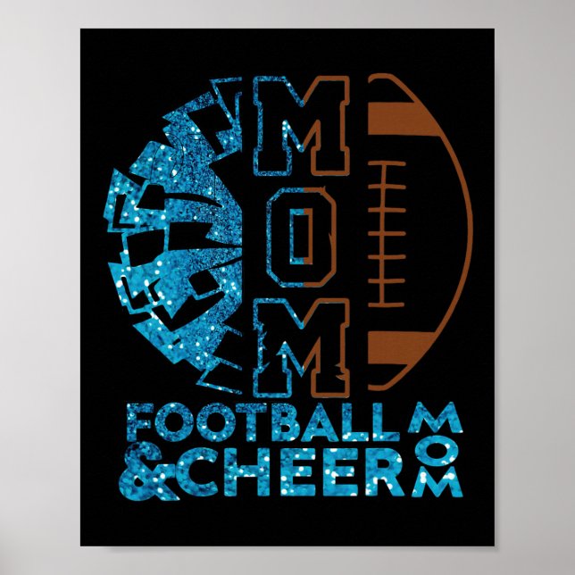 Poster Mãe de Cheerleading de Futebol Americano de Ambos  (Frente)