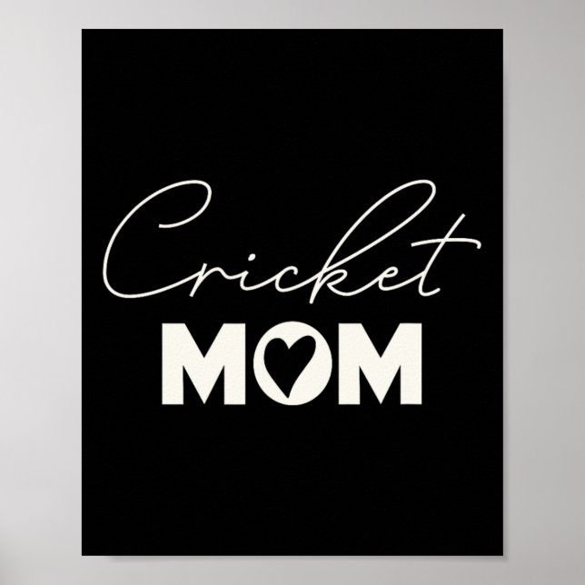 Poster Mãe de Críquete Dia das Mães Fofo (Frente)