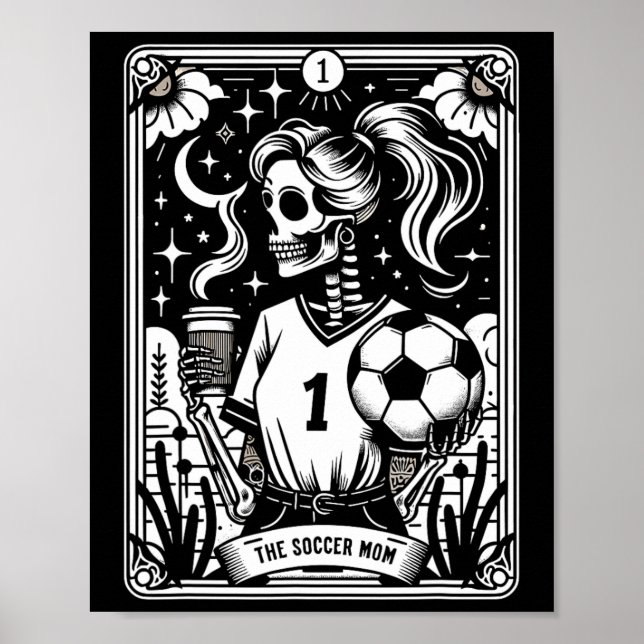 Poster Mãe de Futebol Carta de Tarot _1 (Frente)