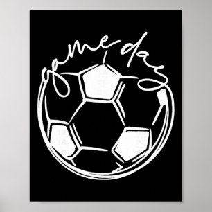 Poster Mãe de Futebol Dia de Jogo Esportivo 