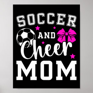 Poster Mãe de Futebol e Cheerleader Orgulhosa Cheerleader
