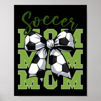 Poster Mãe de Futebol Juvenil Coquette Laço Irmã Fofa Cri