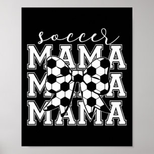Poster Mãe de Futebol Retro Groovy Futebol Softll Mãe