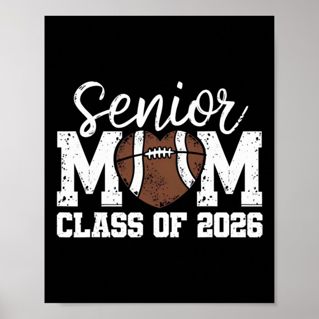 Poster Mãe de Futebol Sênior Cl De 2026 Graduada Mãe Sêni (Frente)