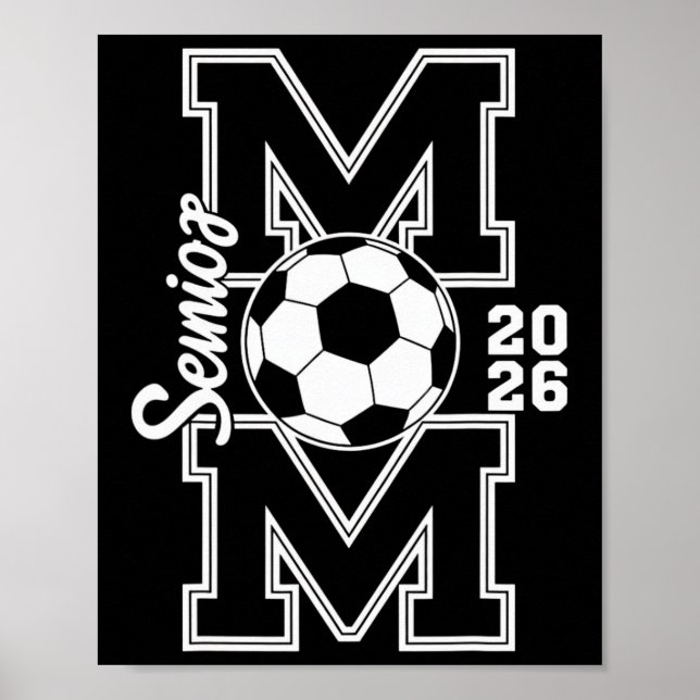Poster Mãe de Futebol Sênior Formatura 2026 Mulheres (Frente)