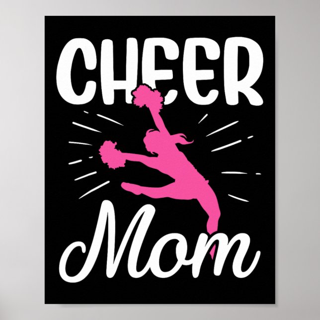 Poster Mãe de Ginástica de Torcida Feminina Mãe da Equipe (Frente)