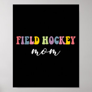 Poster Mãe de Hóquei Engraçada Jogadora de Hóquei Esporti