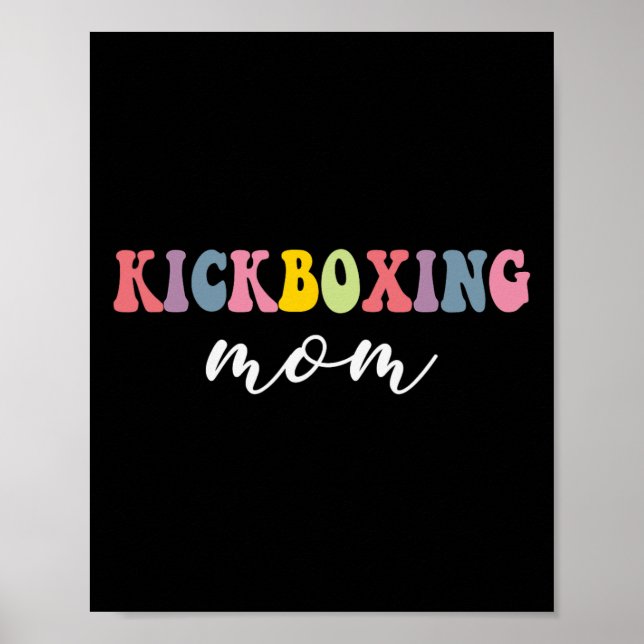 Poster Mãe de Kickboxing Engraçada Elegante Amantes de Ar (Frente)
