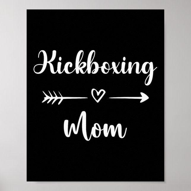 Poster Mãe de Kickboxing Mulher Amante do Esporte de Kick (Frente)