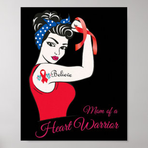 Poster Mãe De Um Guerreiro Cardíaco Sensibilização Do Chd