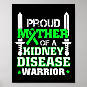 Poster Mãe De Um Guerreiro Da Doença Renal Ckd Sensibiliz