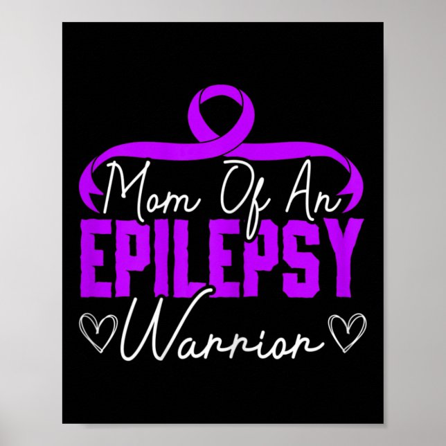 Poster Mãe de um Guerreiro da Epilepsia Suporte à Epileps (Frente)
