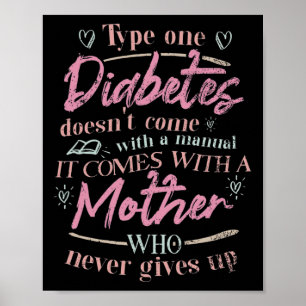 Poster Mãe De Uma Criança Com Diabetes T1d