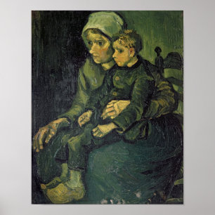 Póster Mãe de Vincent van Gogh e criança, 1885