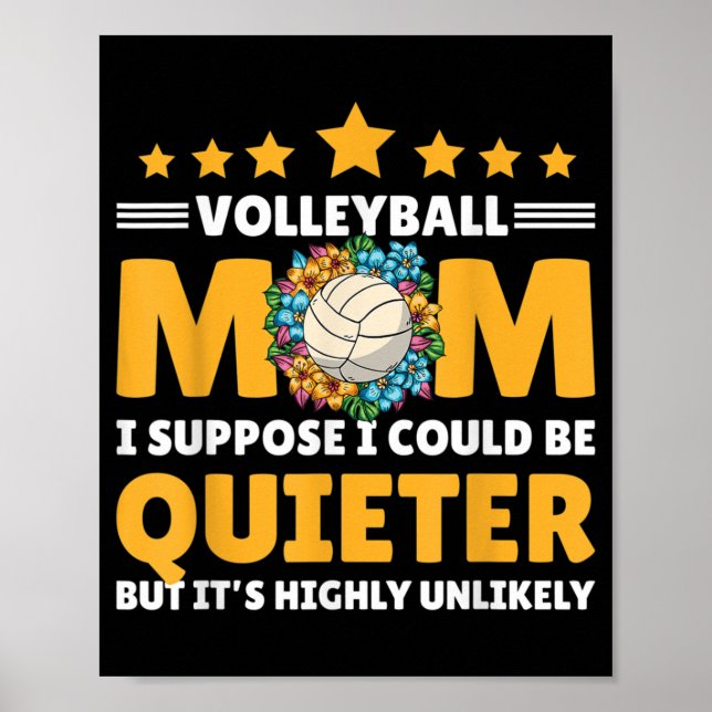 Poster Mãe de vôlei, acho que posso ser mais silenciosa,  (Frente)