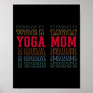 Poster Mãe de Yoga Camiseta Engraçada Camadas Mãe Mãe Tre