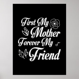 Poster Mãe Deu Primeiro Minha Mãe Para Sempre Minha Ami