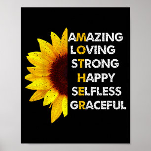 Poster Mãe dia das mães mãe incrível amorosa forte mãe