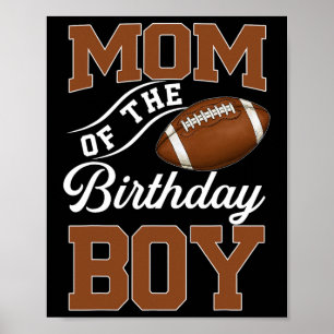 Poster Mãe Do Aniversário Garoto De Futebol Que Conhece O