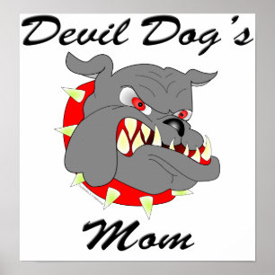 Póster Mãe do Cachorro do Diabo da USMC