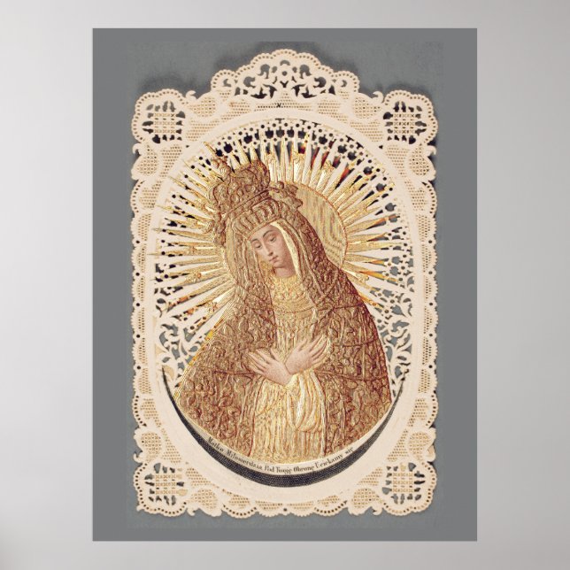 Poster Mãe do Compaixão Madonna na Oração... Pôster (Frente)