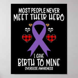 Poster Mãe do Guerreiro da Conscientização sobre Overdose